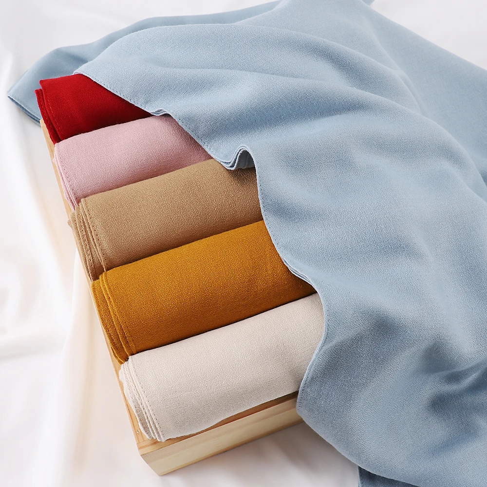 Big Size Hemp Cotton and Linen Hijab Women Solid Muslim Head Scarf Ladies Islamic Plain Shawl Wrap Foulard Bufanda