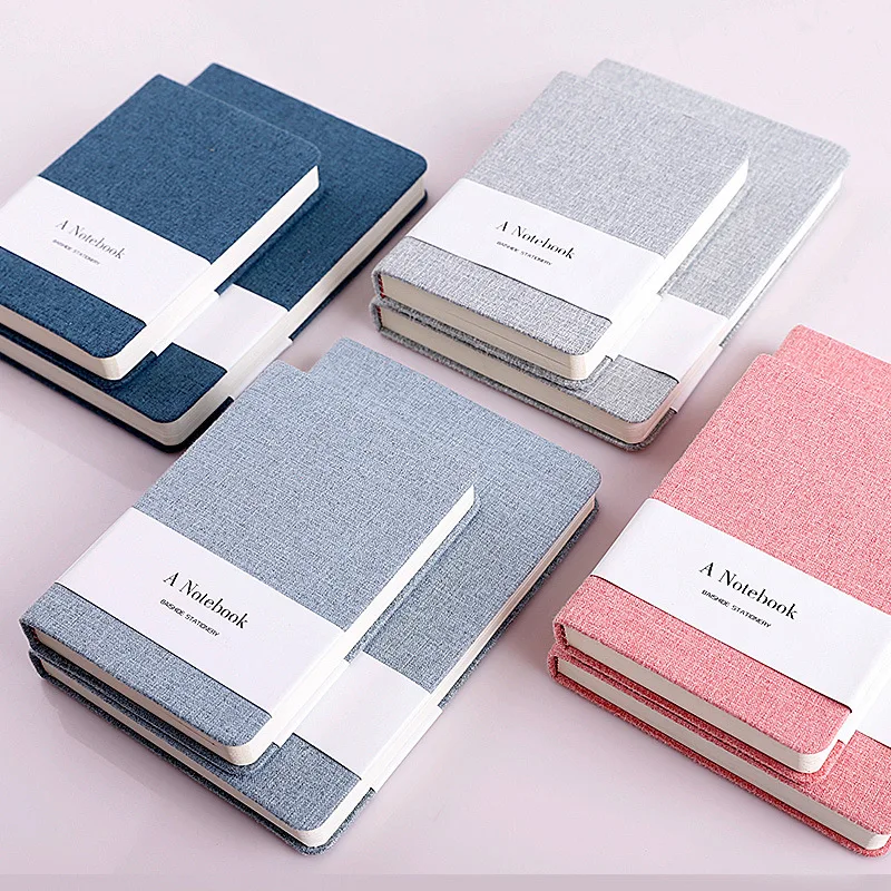 ISO 9001-2008 New Design Japanese Style Life Planner Diary Journal Custom Linen Notebook With Belly Band