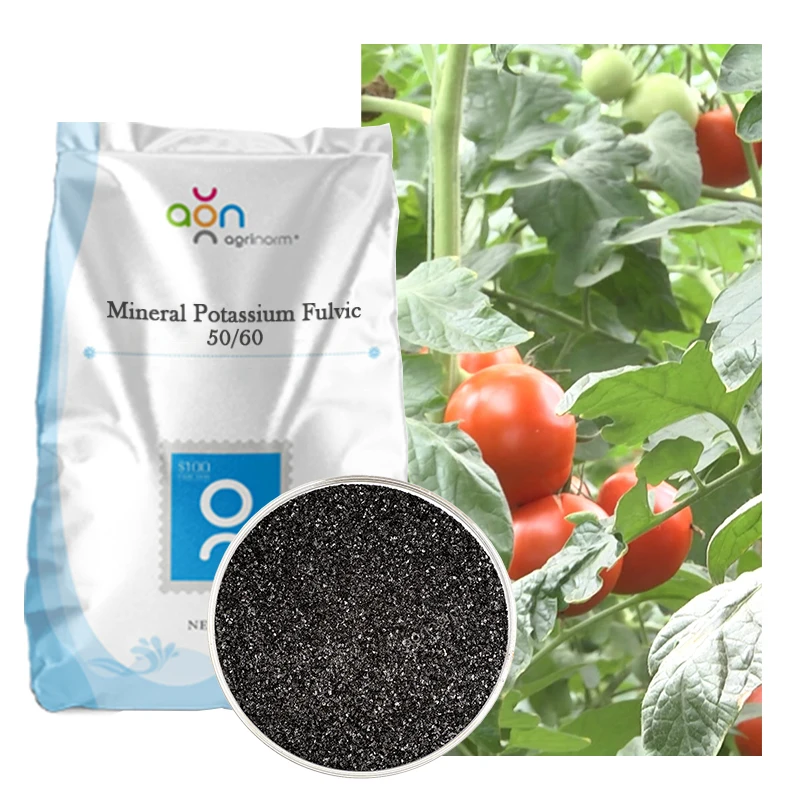 Organic Plant Fertigation Fertilizer 60% Humic acid 55% Fulvic acid Mineral Potassium Fulvic For Agricultural