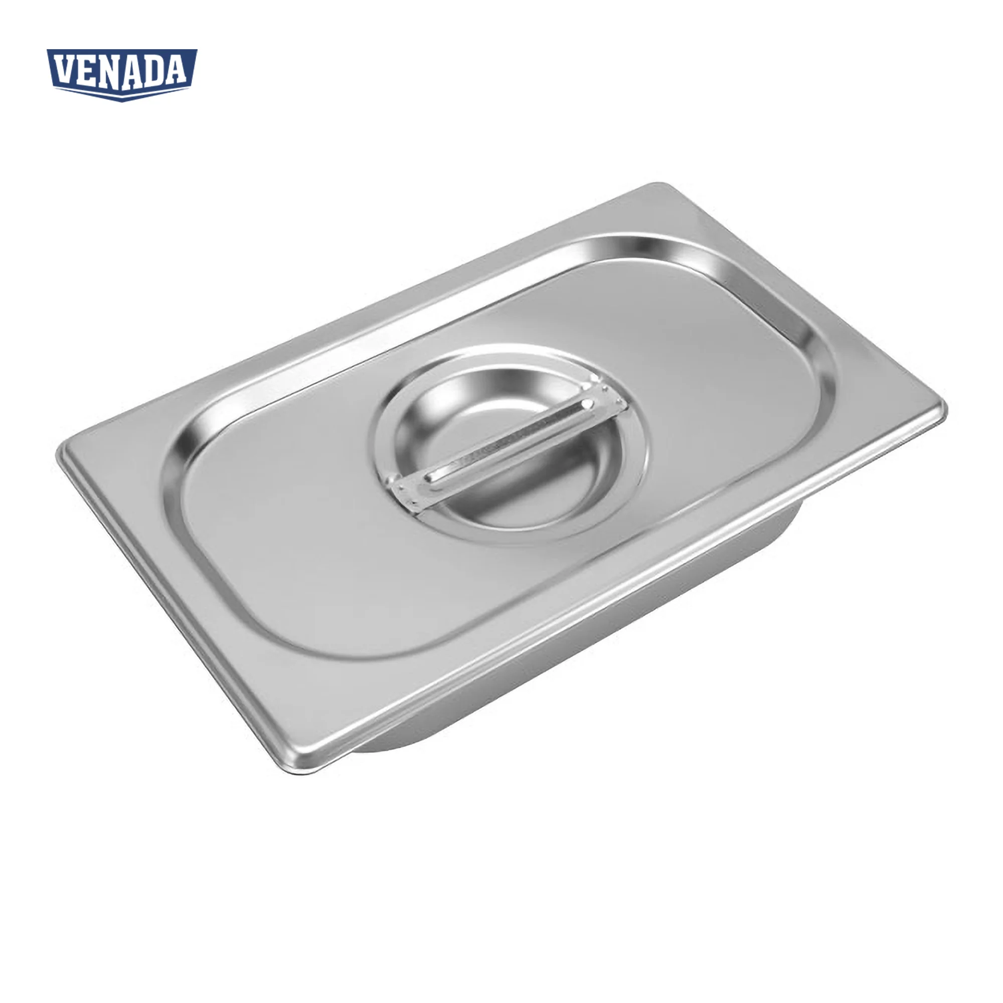Hot Selling Food Container Gn Pan 1/9 European Style Reinforced-edged Heat Resistant Gn Pan With Cover