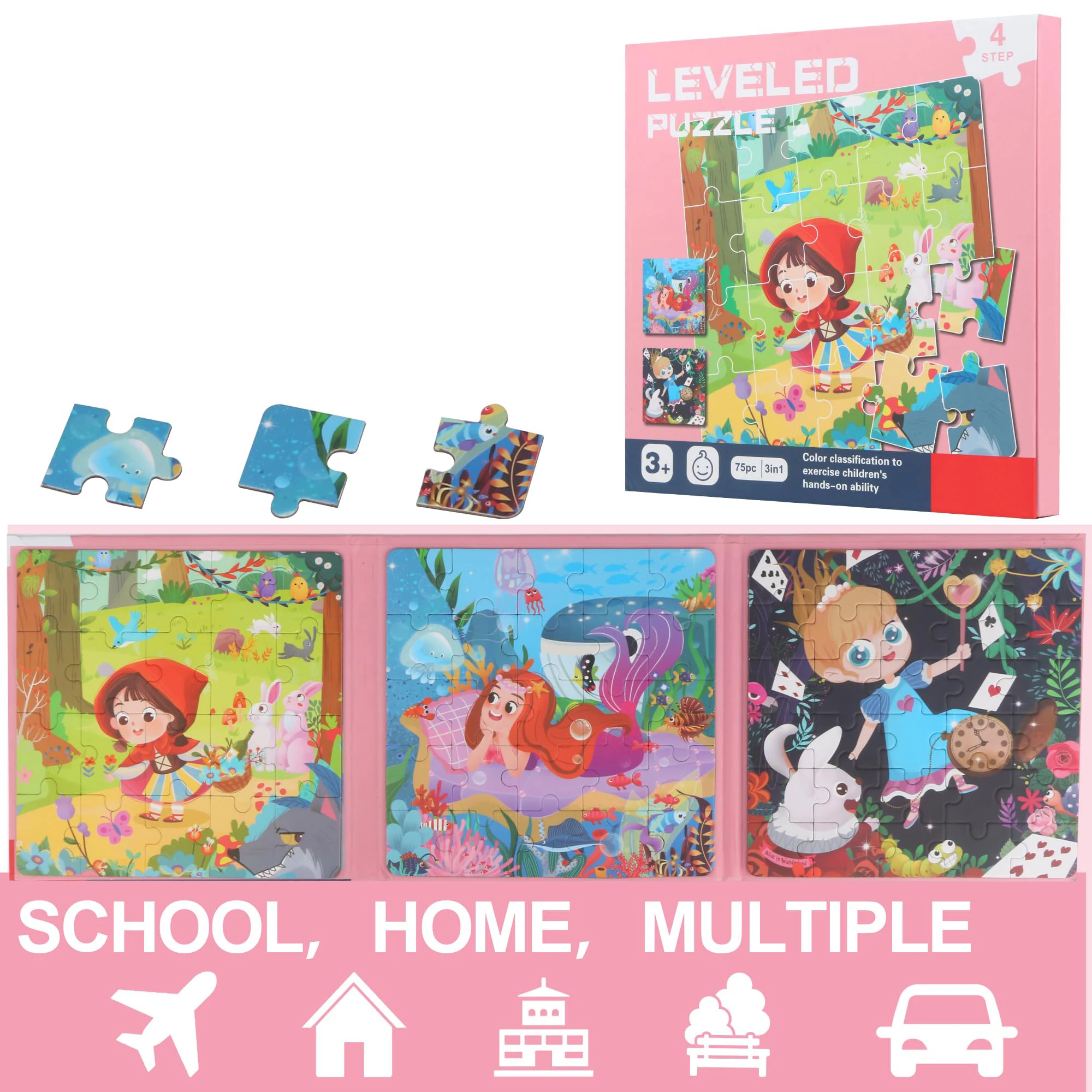2024 new design educational 3-6 age kids playing magnetic jigsaw puzzle book