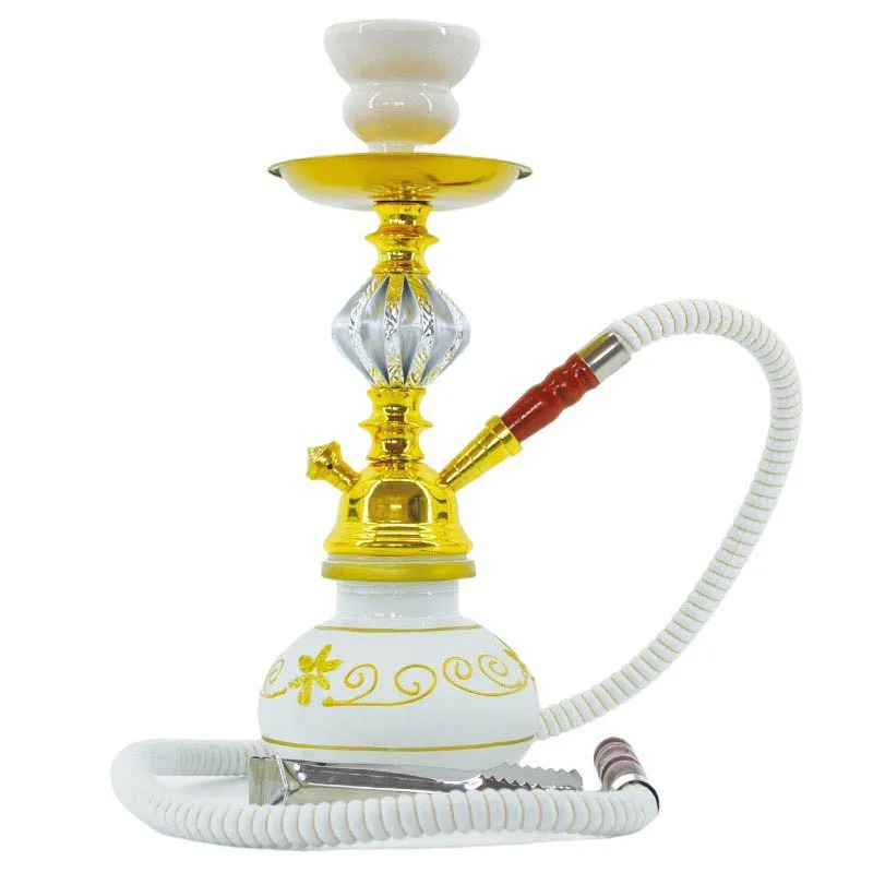 Hot sale Low Price Acrylic Single Iron Gun Mini Hookah Portable Glass Shisha Hookah Suit for Smoking