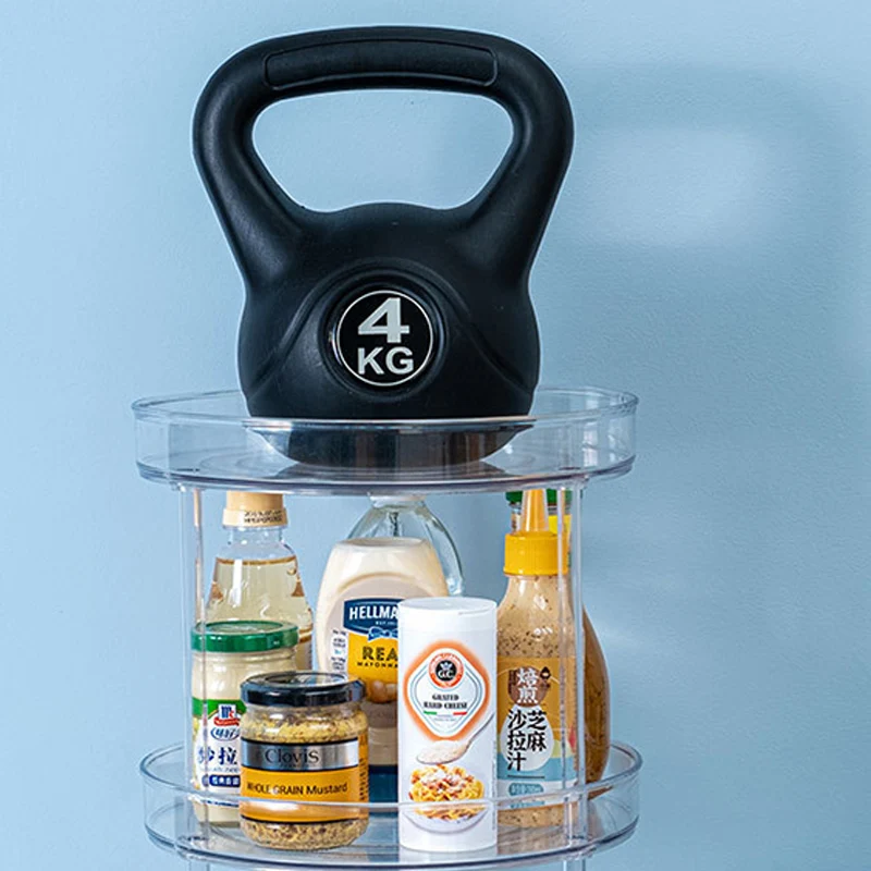 Kitchen plastic food storage rack refrigerator turntable