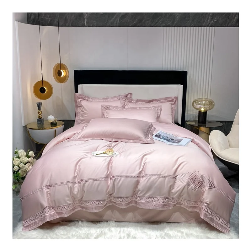 Factory Wholesale Luxury Royal tencel Bedding set 100% lyocel comfortable 4 Pieces Bed Set in sock lot