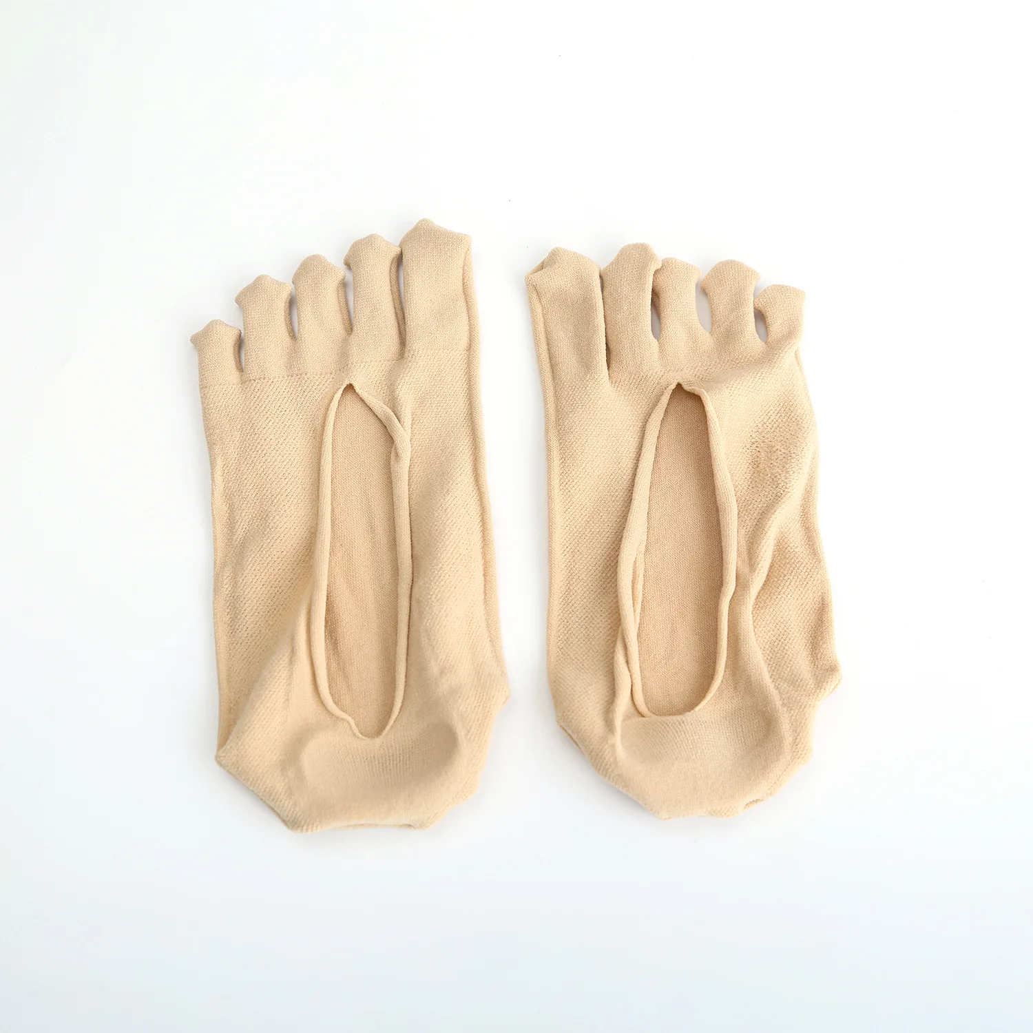 Wholesale Women Invisible Breathable Full Five Toe Socks No Show Five Finger Socks With Gel Tab