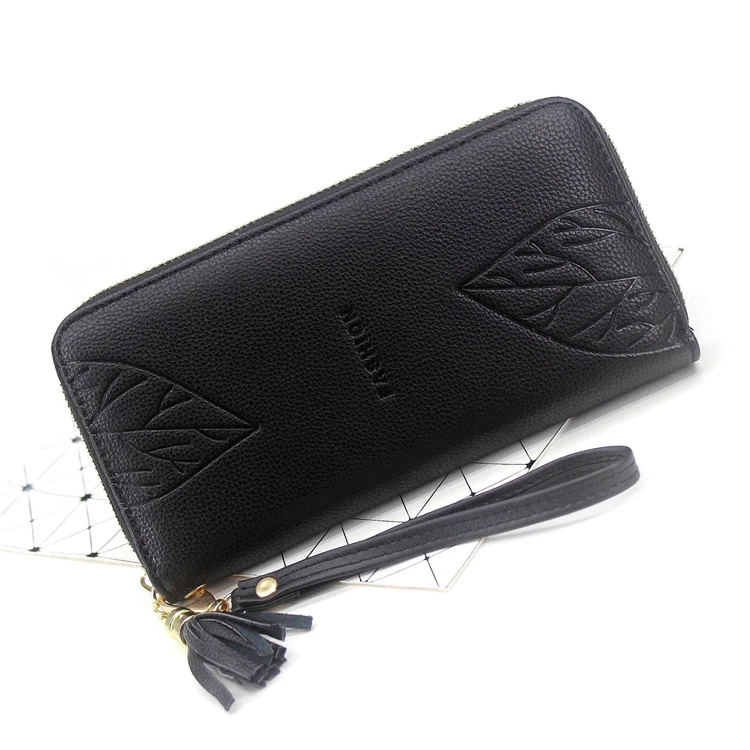 Promotion Cheap High Quality PU Leather Wallet Women With Debossed Logo
