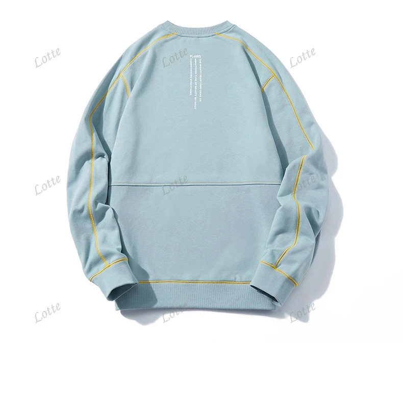 crew neck sweatshirts korean style men long sleeves organic cotton oversized men s plain hoodies pullover sweatshirt