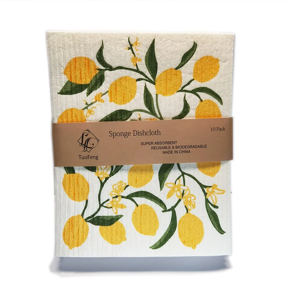 
PENGDA USA Brand 100% Natural Magic Cellulose Sponge Dishcloth 