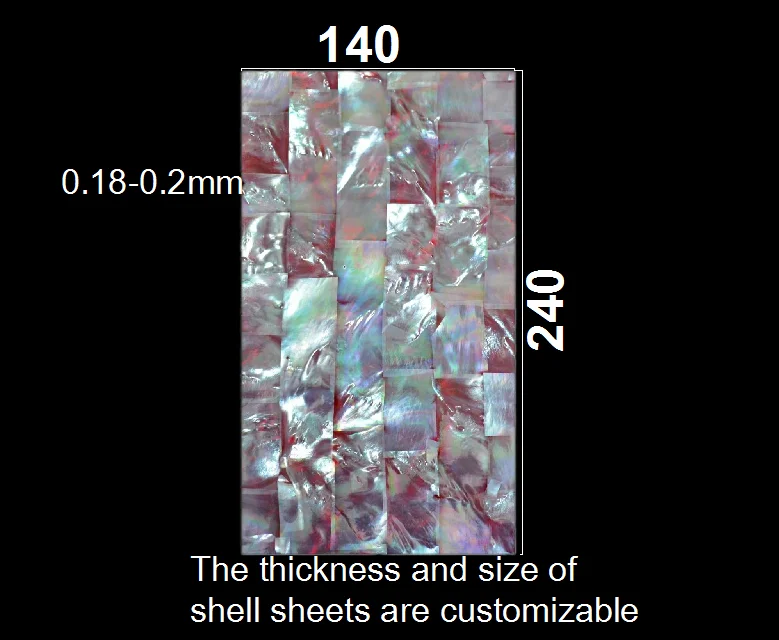 Mother of pearl shell veneer paua abalone paper laminate shell sheet DB005