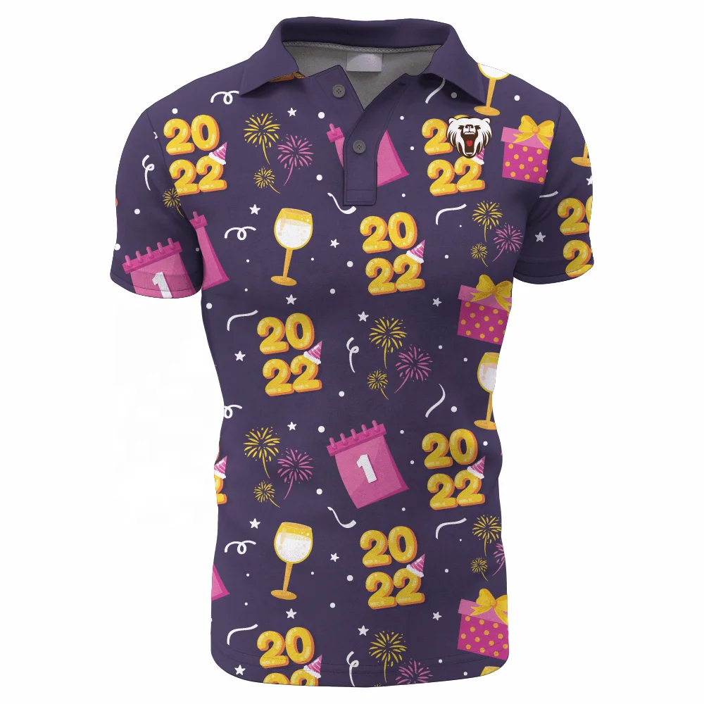 Custom bowling polo shirts fashion design zipper bowling polo jerseys short sleeves polo sublimation printing