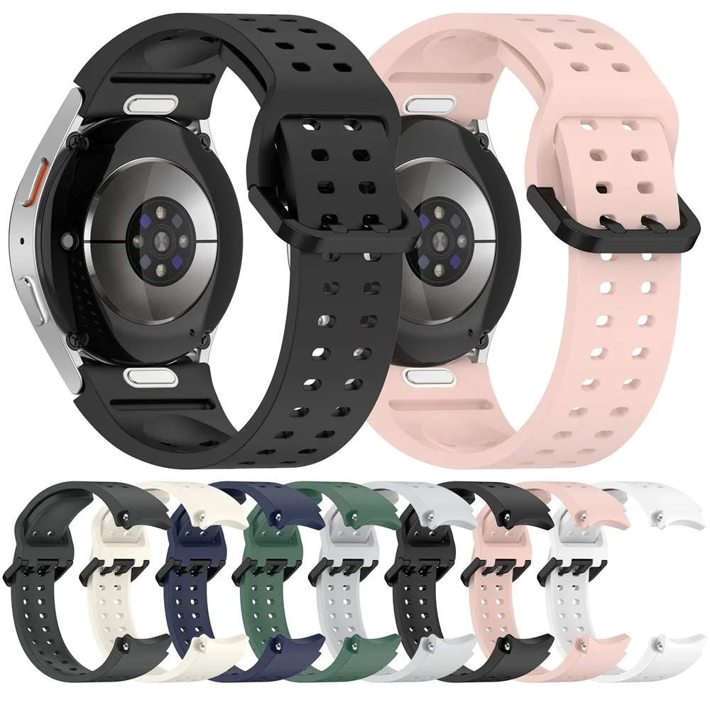 20mm Push button Silicone strap For Samsung Galaxy watch7 Silicone watchband For Samsung Galaxy Watch4/5/6 Quick Button strap