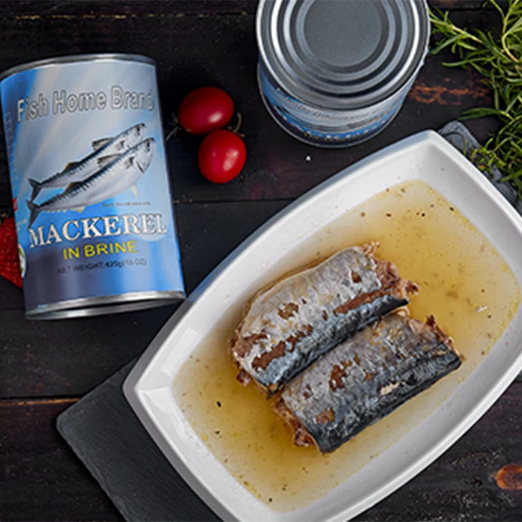 Best Selling Canned Seafood Fillets of Mackerel Fish in Brine 425g