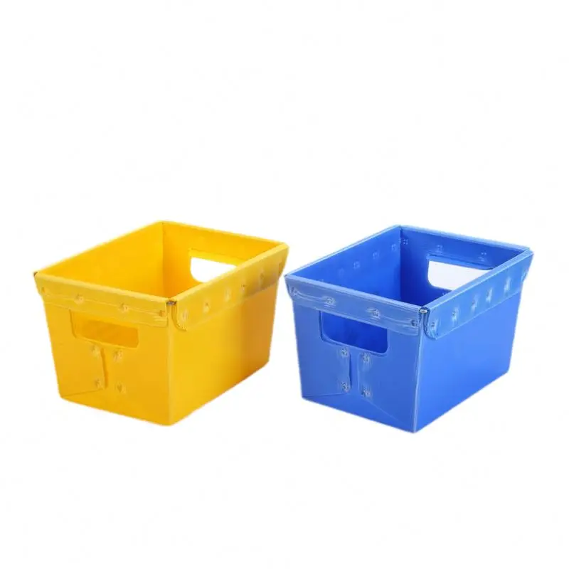 High Cushioning Compressive Strengt PP Hollow Sheet Boxes Packaging Supplies Customised Plastic Box Packaging With Handle