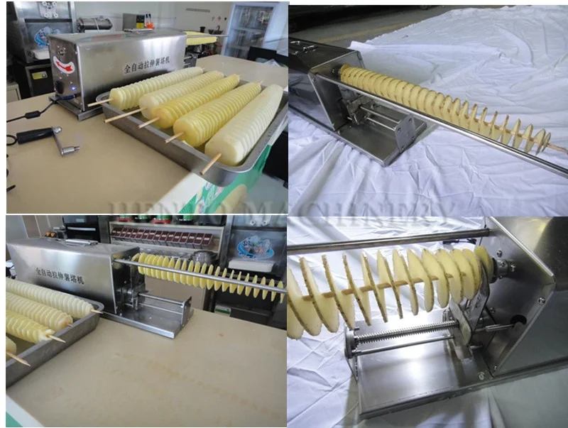 Hot Selling Potato Snack Making Machine / Potato Tower Machine / Electric Spiral Potato Cutter