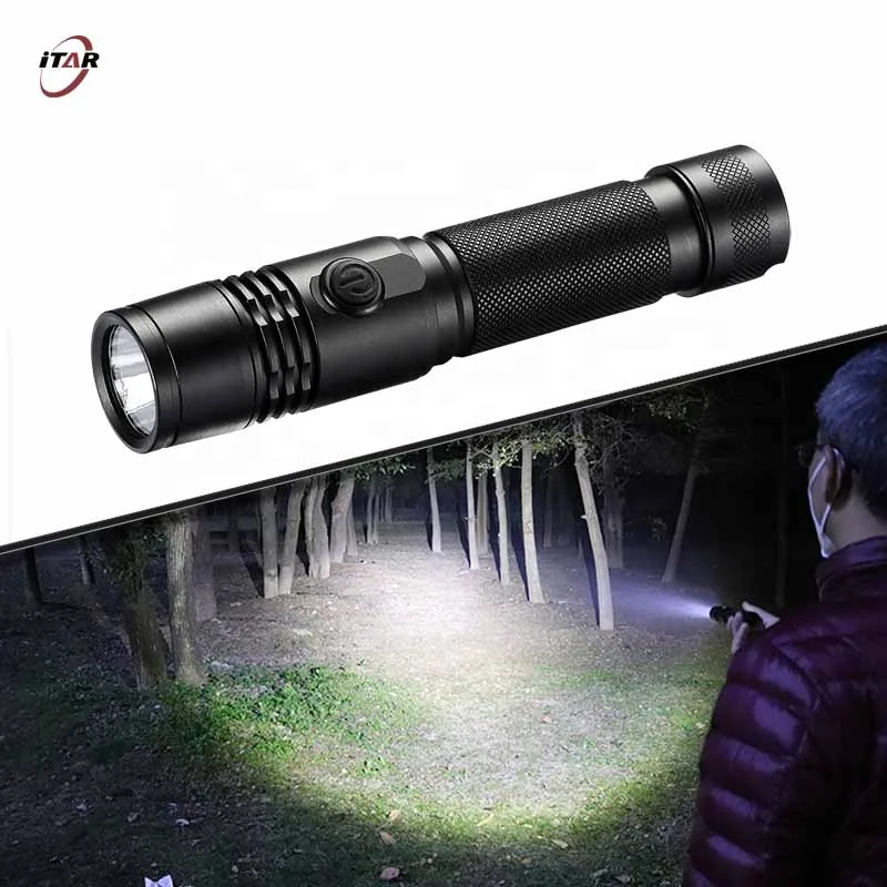 ODM OEM Lanterna Linternas recargable LED 1200 Lumen 500M Pocket Usb Rechargeable El Feneri Flashlights Torches Flash Light Hlm