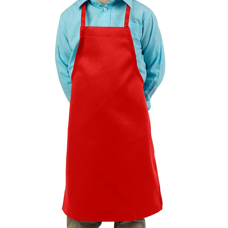 Polyester Customized Garden Painting Cooking Chef Children Wear Kitchens Kids Apron Hat with logo