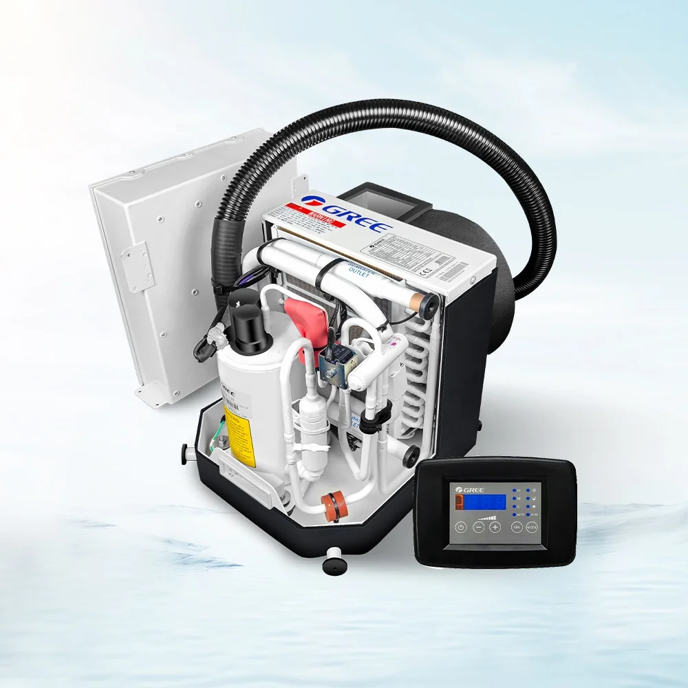 Italy R410A Gree Marine Air Conditioner for Boat Water Chiller 1hp Cooling Heating Small Boat Aircondition Low Noise for Vessel