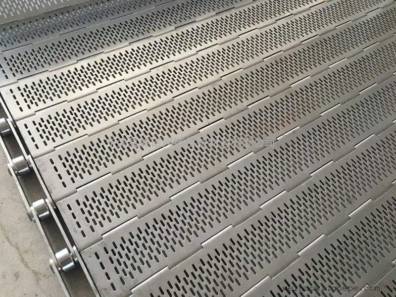 DLTE Food Grade SS304  Stainless Steel Chain Plate elt for conveyor