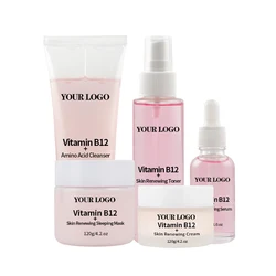 OEM Face & Body Beauty Organic Amino Acid Vitamin B12 Facial Skincare Kit Gifts Whitening Anti Aging Skin Care Set