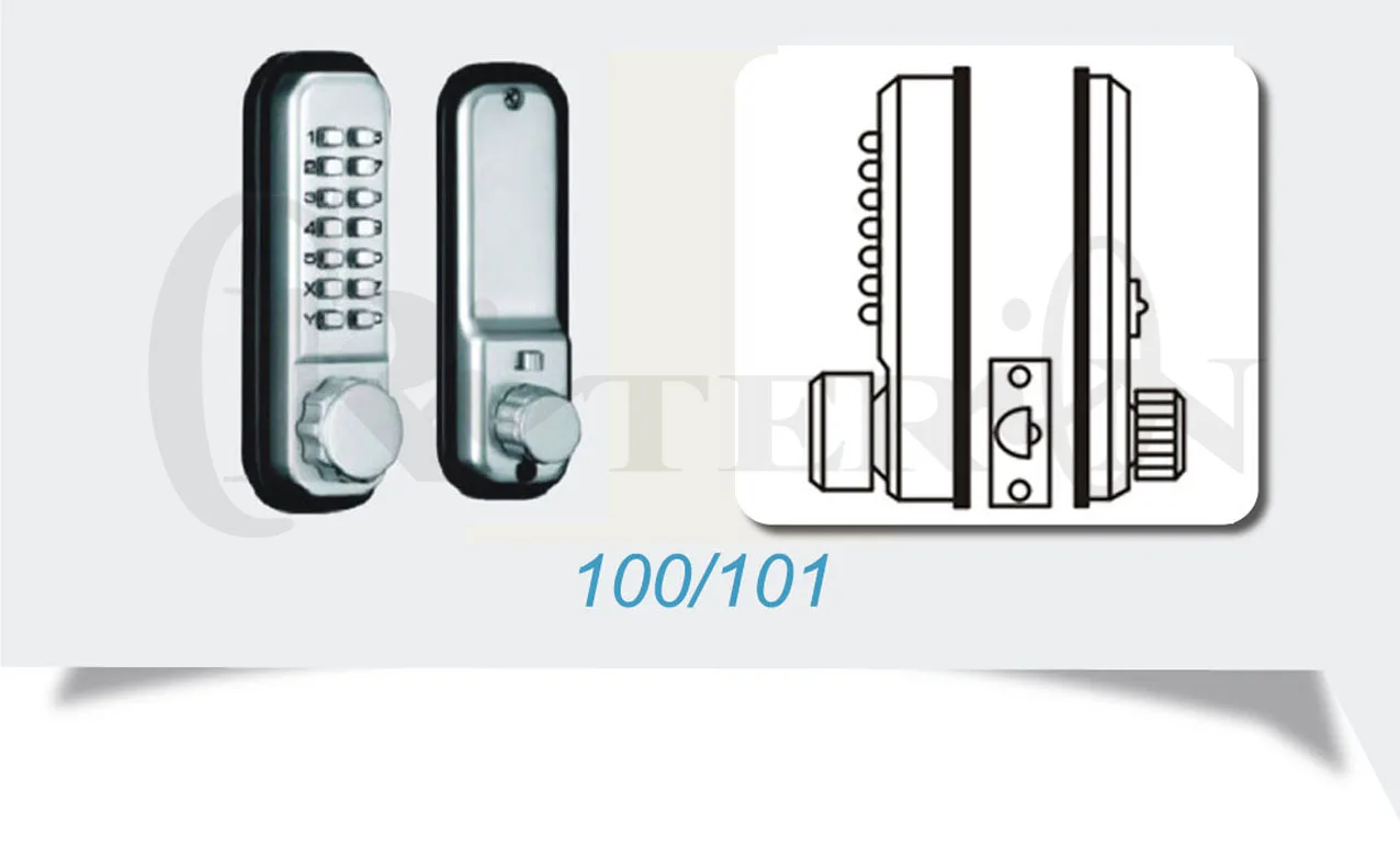 Hot Selling Iron Waterproof 100/101 Mechanical Digital Entry Code Keyless Digital Keypad Door Locks