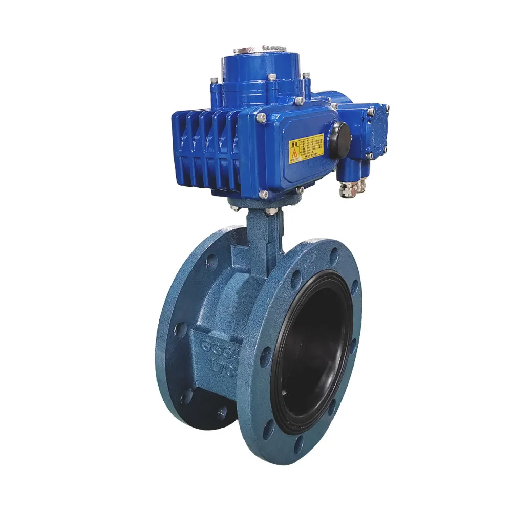 Double Flanged Type Electric 6 Inch Motorized butterfly Valve