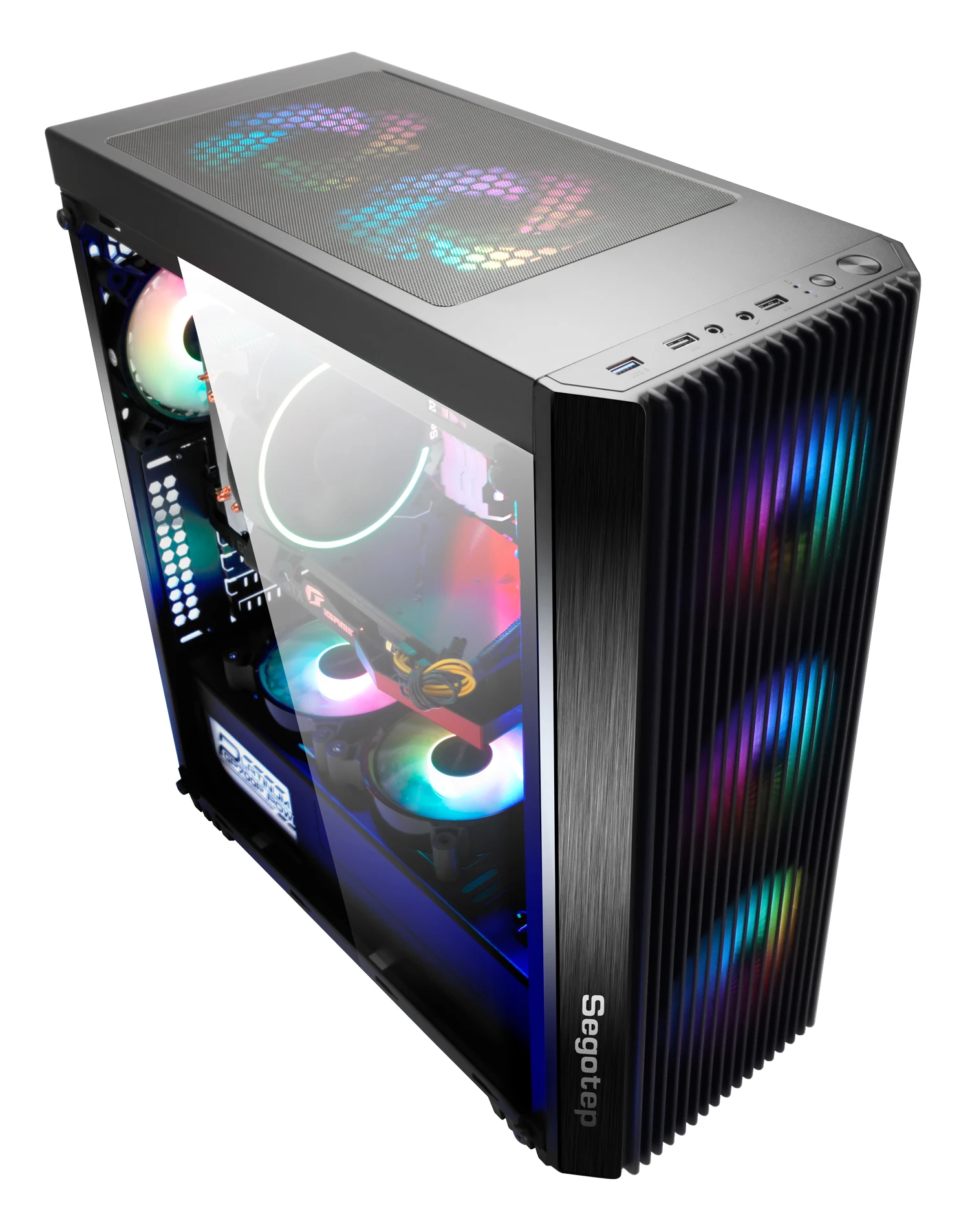 Блок питания ATX/M-ATX/ETX сетка Pc корпус Full Tower SSI-EEB двухстороннюю материнская плата Rgb чехол для ПК Segotep