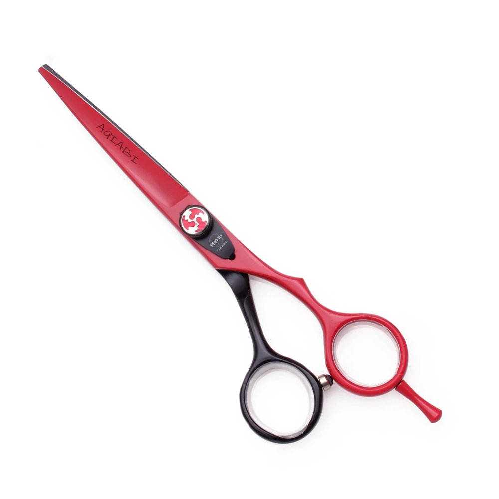 Профессиональные ножницы 5,5 дюйма 6 дюймов AQIABI 440C, фиолетовые ножницы для резки, филировочные ножницы, парикмахерский набор A1018