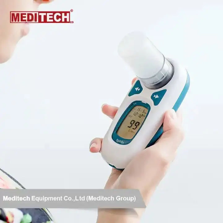 Handheld Meditech Spirox P Digital Lung Tester& PC Software for Healthcare& Quick Operation& LCD Screen& USB Transfer