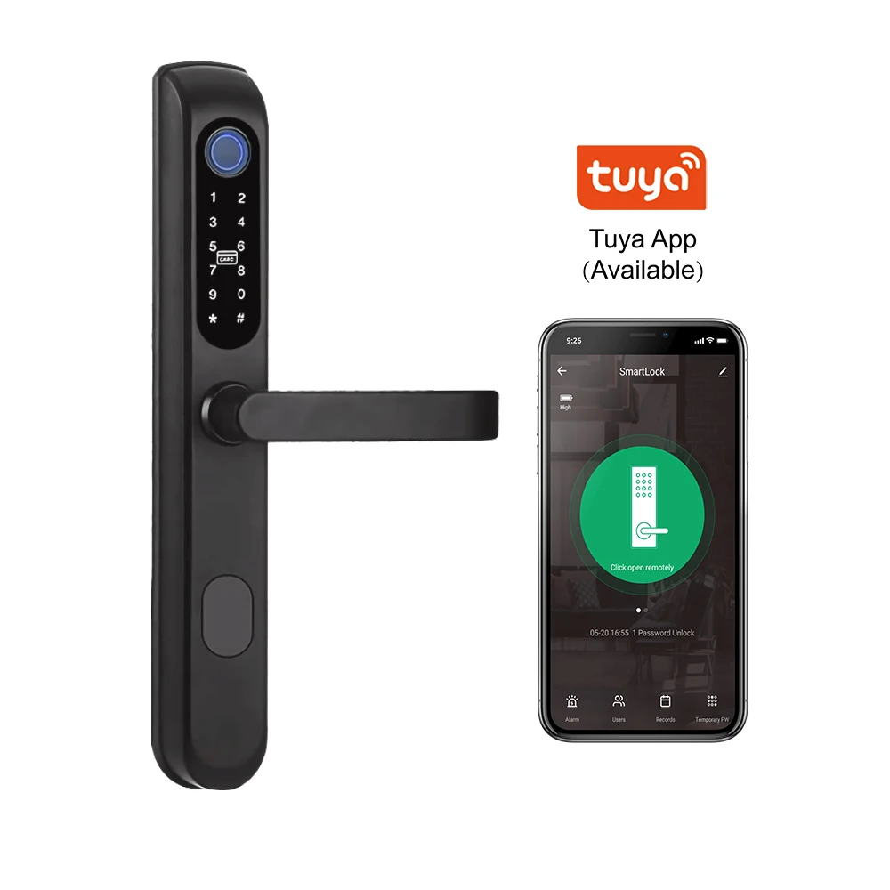 2022 Wifi Fingerprint Recognition fingerprint camera and intercom smart lock for sliding glass door
