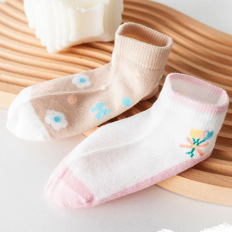 Buy Cotton Fancy Socks Spring Fashion Striped Children Socks Kids Pastel Girls Casual Baby Socks Standard Knitted 7 Days