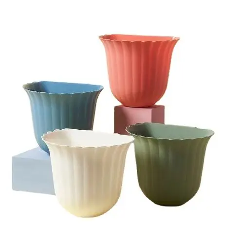 Wall-mounted Trash Can Flower Style Household Kitchen Waste Countertop Trash Can Kitchen Cabinet Door Hanging Labor-saving