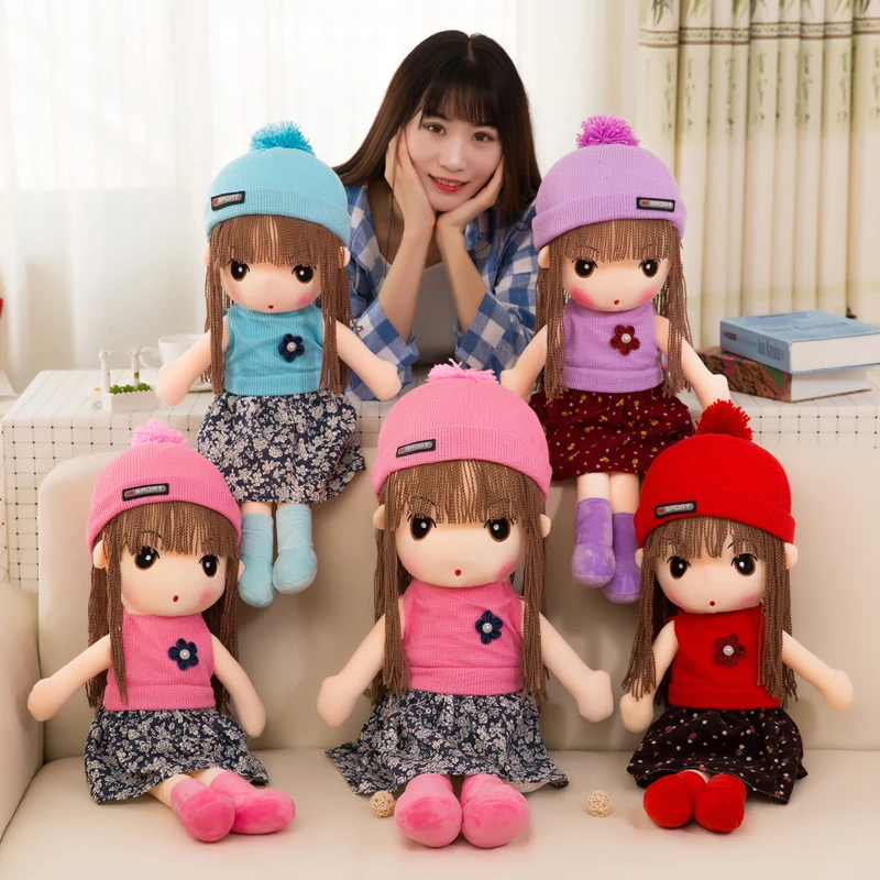 Wholesale New Design Black Plush Doll Girl New Plush Figure Toys Plush Toys Custom Stuffed Toys 4 sizes