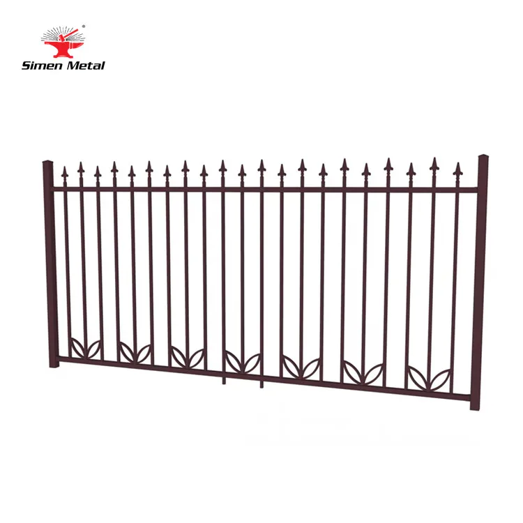2024 Decorative wrought iron garden fence panels water proof metal fence easy assembled Top 200 sale in America