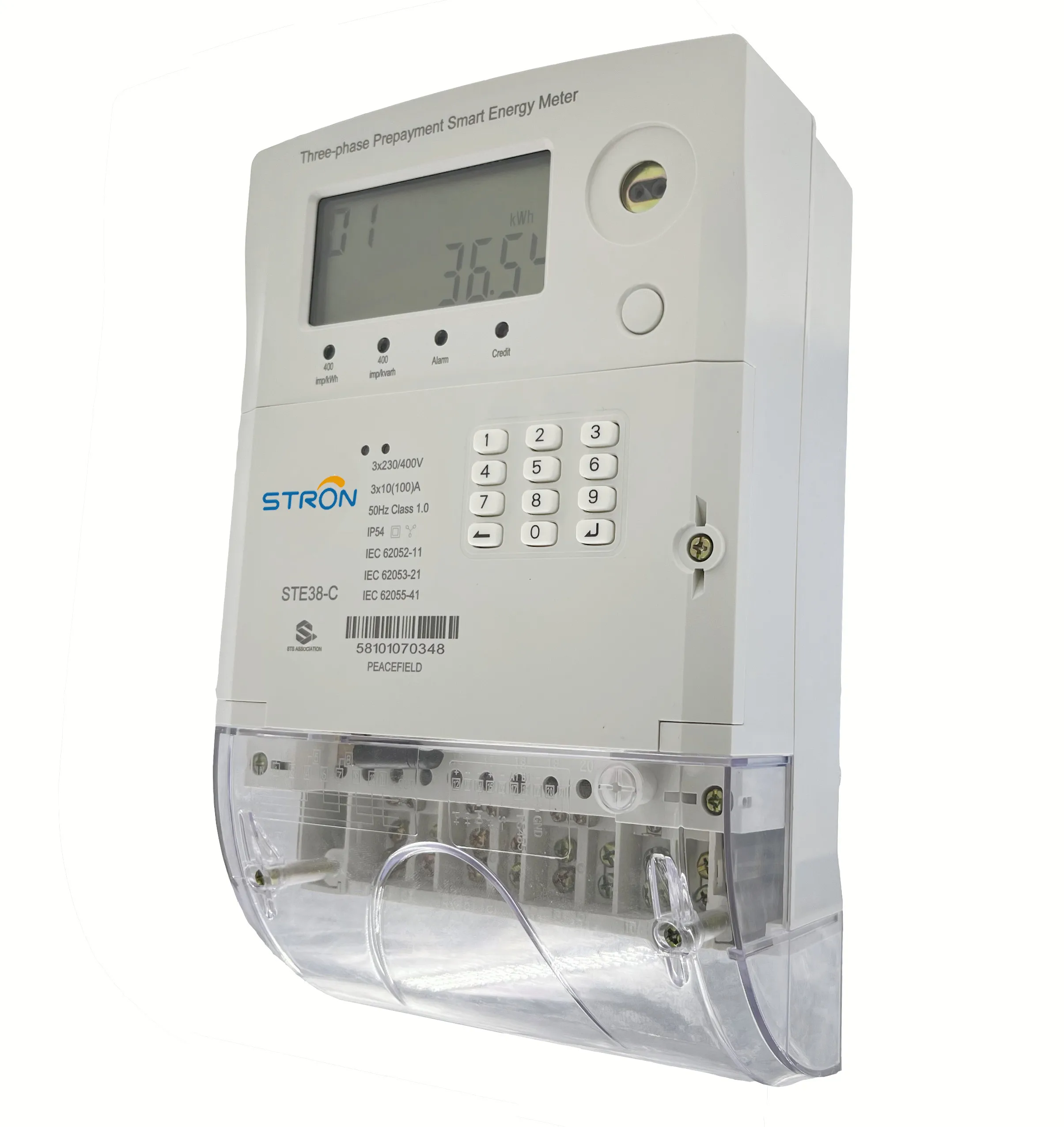 STS Standard Prepaid Keypad Smart Wireless GSM/GPRS Module Single Phase Energy Meter with Remote Reading Function