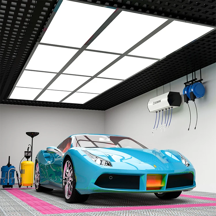 Twelve-palace Lattice Waterproof Led Panel Lights Car Repair Inspection Spot Panel Lights Detailing Light Car Showroom Lamp