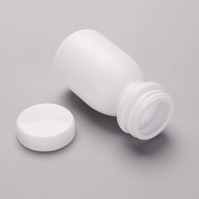 White Medical Pill Plastic Bottle 100Ml Medicine Plastic Bottle