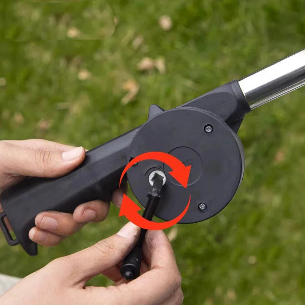Outdoor Camping Picnic Low Noise Blower for BBQ Cooking Mini Portable Fan Manual Blower