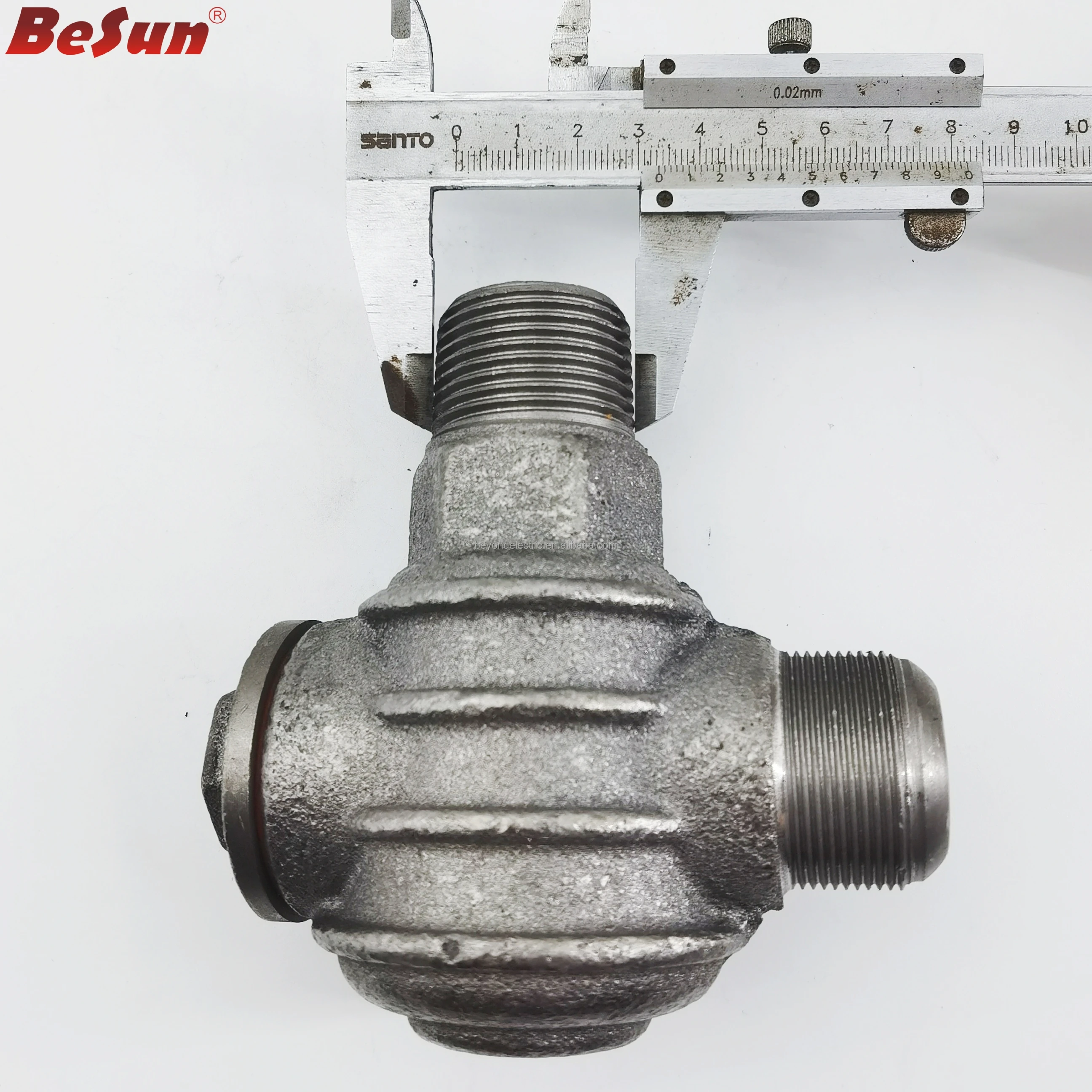 3-Way Casting Iron Male Threaded Check Valve Connector Tool for Air Compressor High Temperature Hydraulic Tools