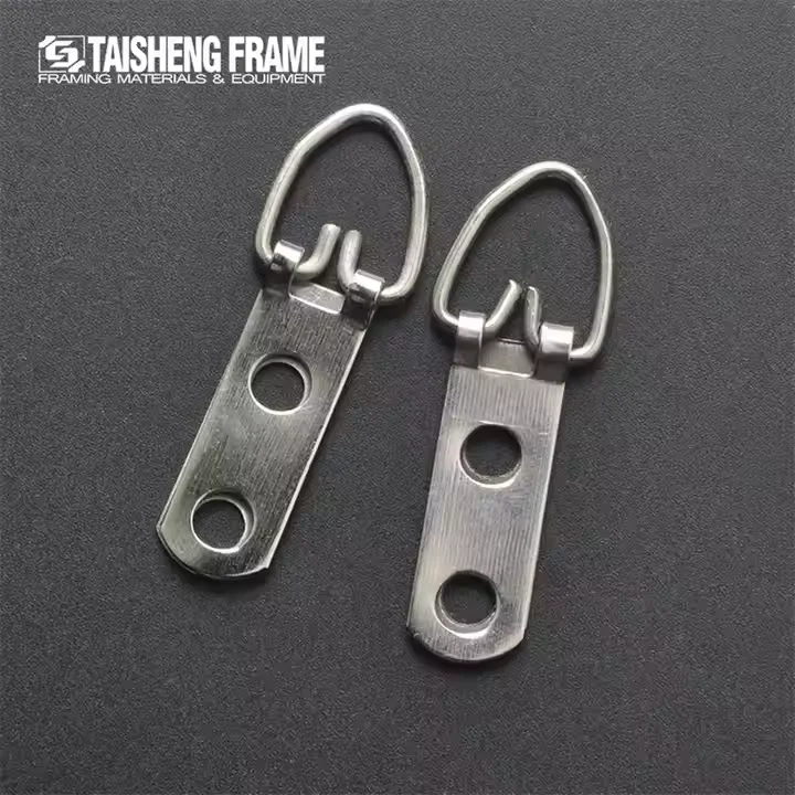 X0909 TS-K019 Silver D-ring frame hardware fitting accessories for photo frame 2 Holes Photo frame hooks
