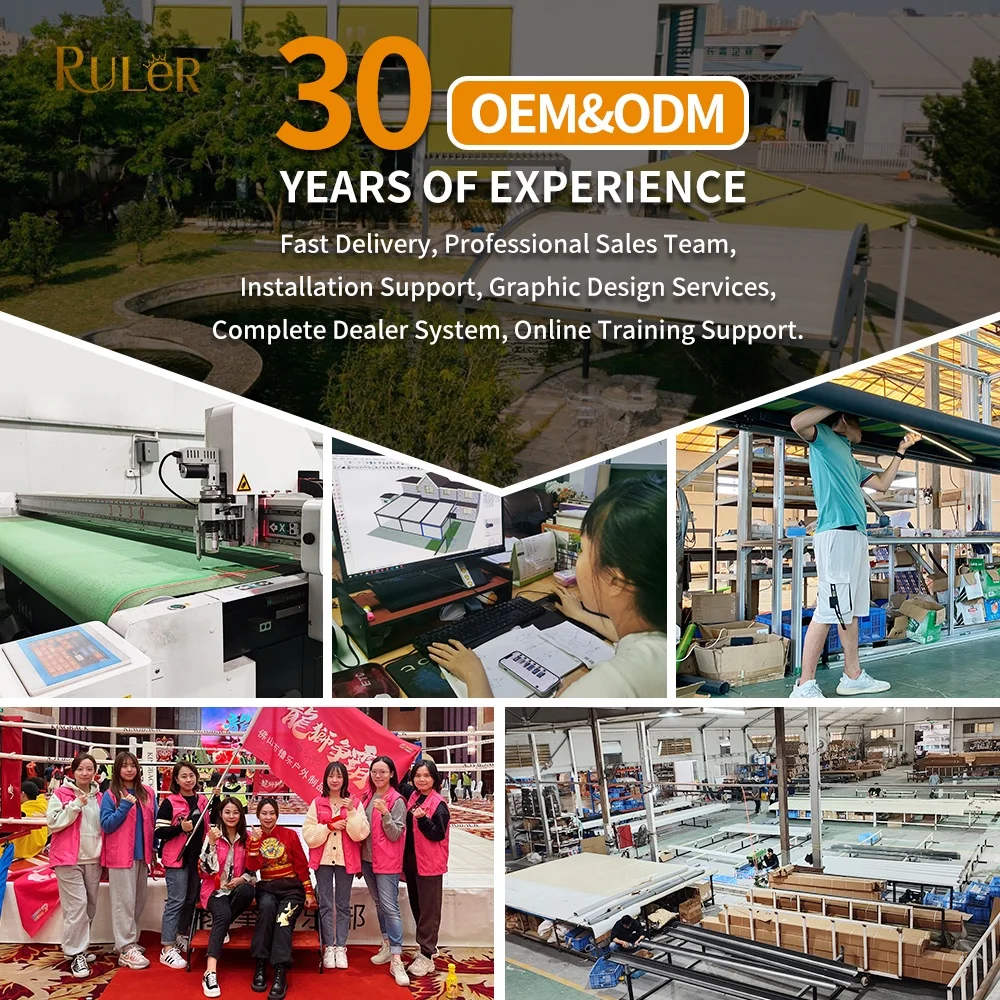 Factory wholesale TUYA APP Control outdoor retractable awning electric awning