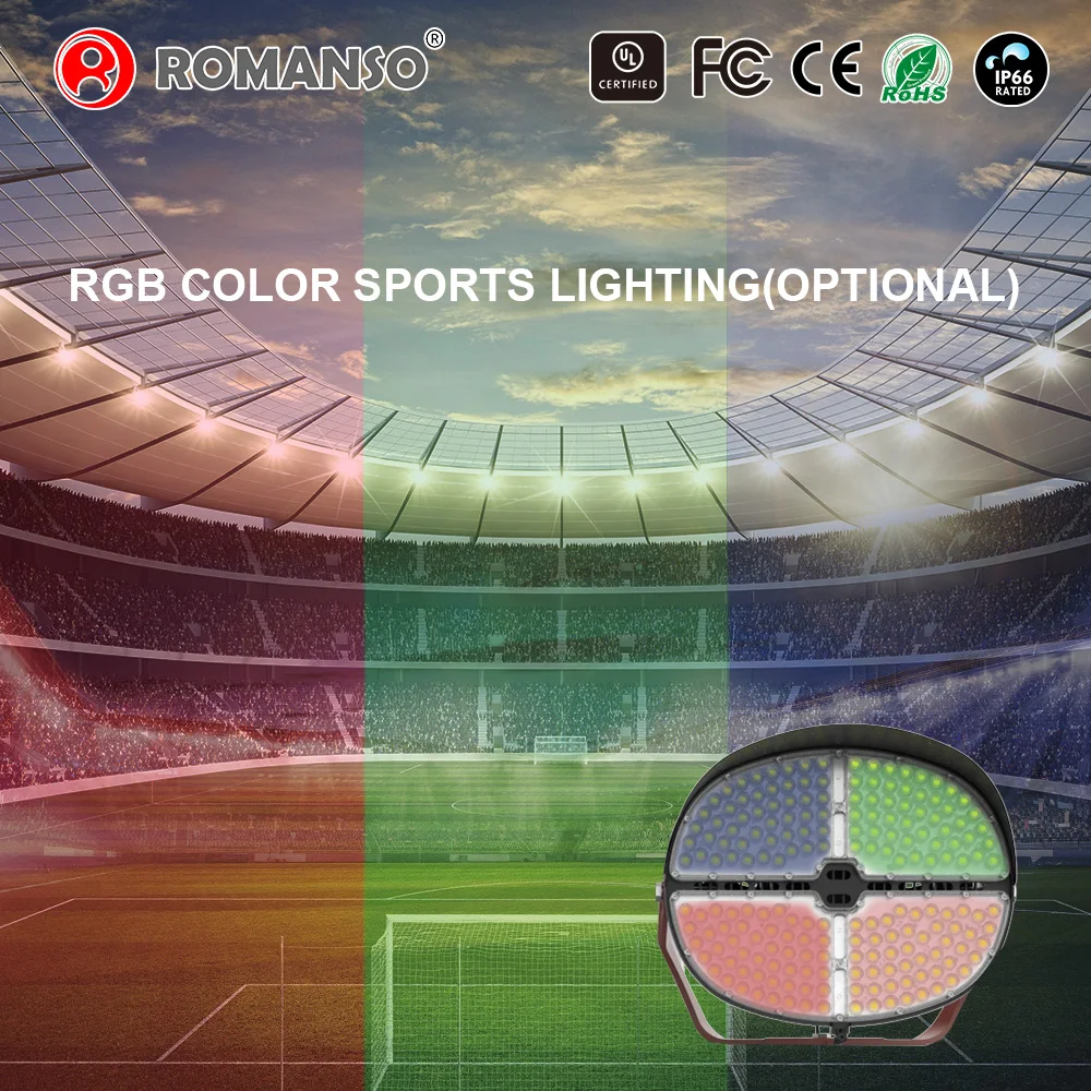 Romanso LED High Mast Light ETL DLC IP66 Waterproof Football Field Lighting 5 Years Warranty Sports Light LED