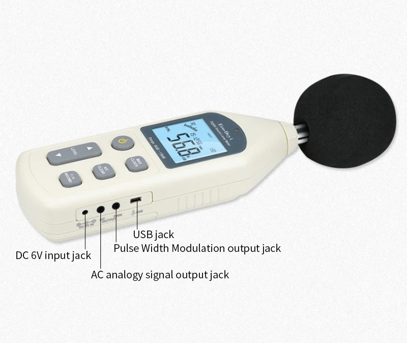 Indicator analog audio vu  smart noise measurement small precision noise sm-841 rion rgb led mic realistic sound level meter