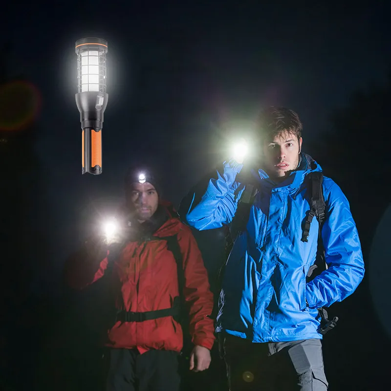 Multi-function new arrival Outdoor Camping rechargeable LED Tripod Work Light Job Site Lighting with hook