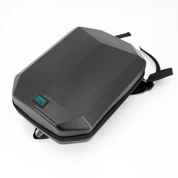 Factory Customized New Design EVA Foam Carbon Fiber PU Leather Molded Backpack Case with Shoulder Strap