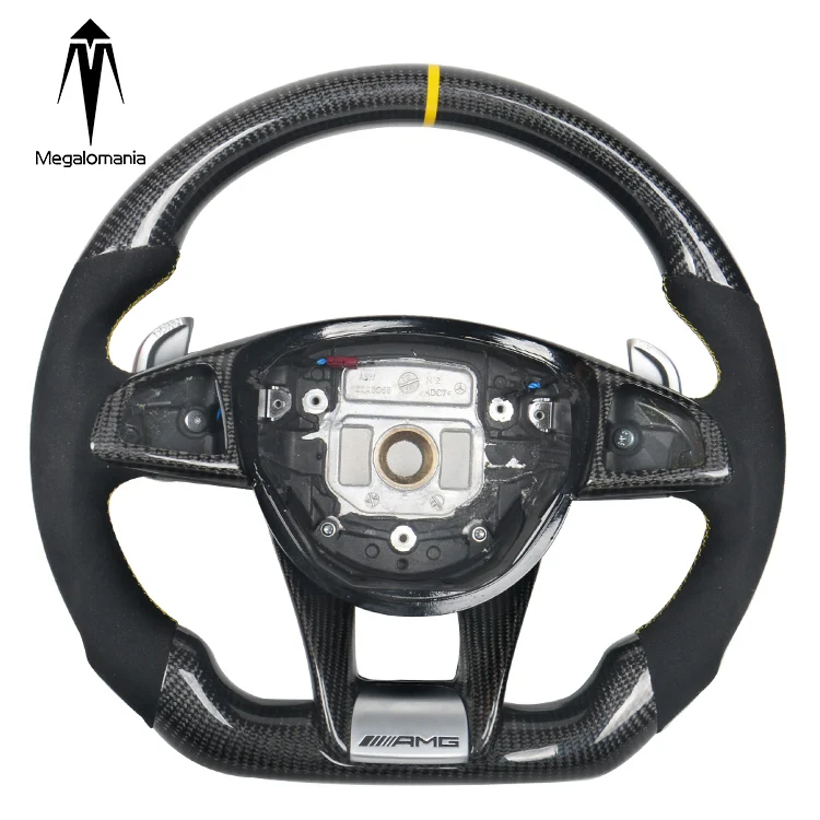  Custom Alcantar carbon fiber steering wheel For ben z 2015-2018 E43 CLS63 AMG GT C63S E63S racing