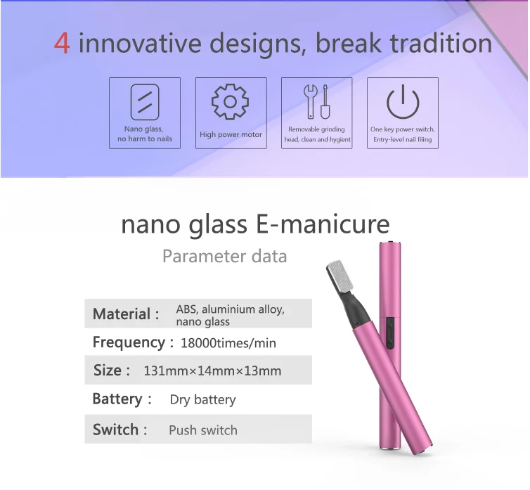 Bview Tools New Style Hign Frequency Portable Electric Nano Nail Manicure Polisher