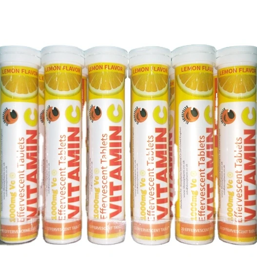 
Promotional Top Quality Round Tablet Vitamin C Effervescent For Enhance Immunity 