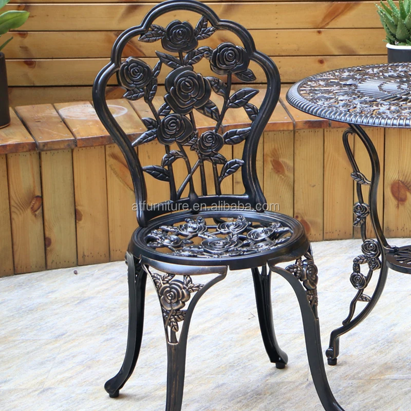 
Rose Cast Aluminum Outdoor 3-Pieces Bistro set Furniture Patio Metal Garden Sets bistro set 