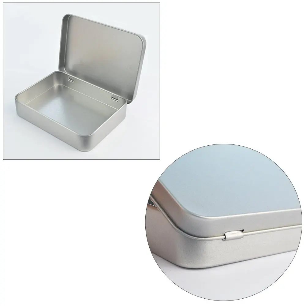Custom Design Size Storage Gift Rectangle Hinged Metal Tin Box Packaging
