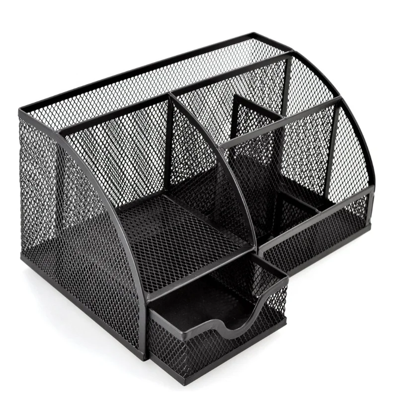 customized color logo office tool for accessory desktop organizer with 6 compartments